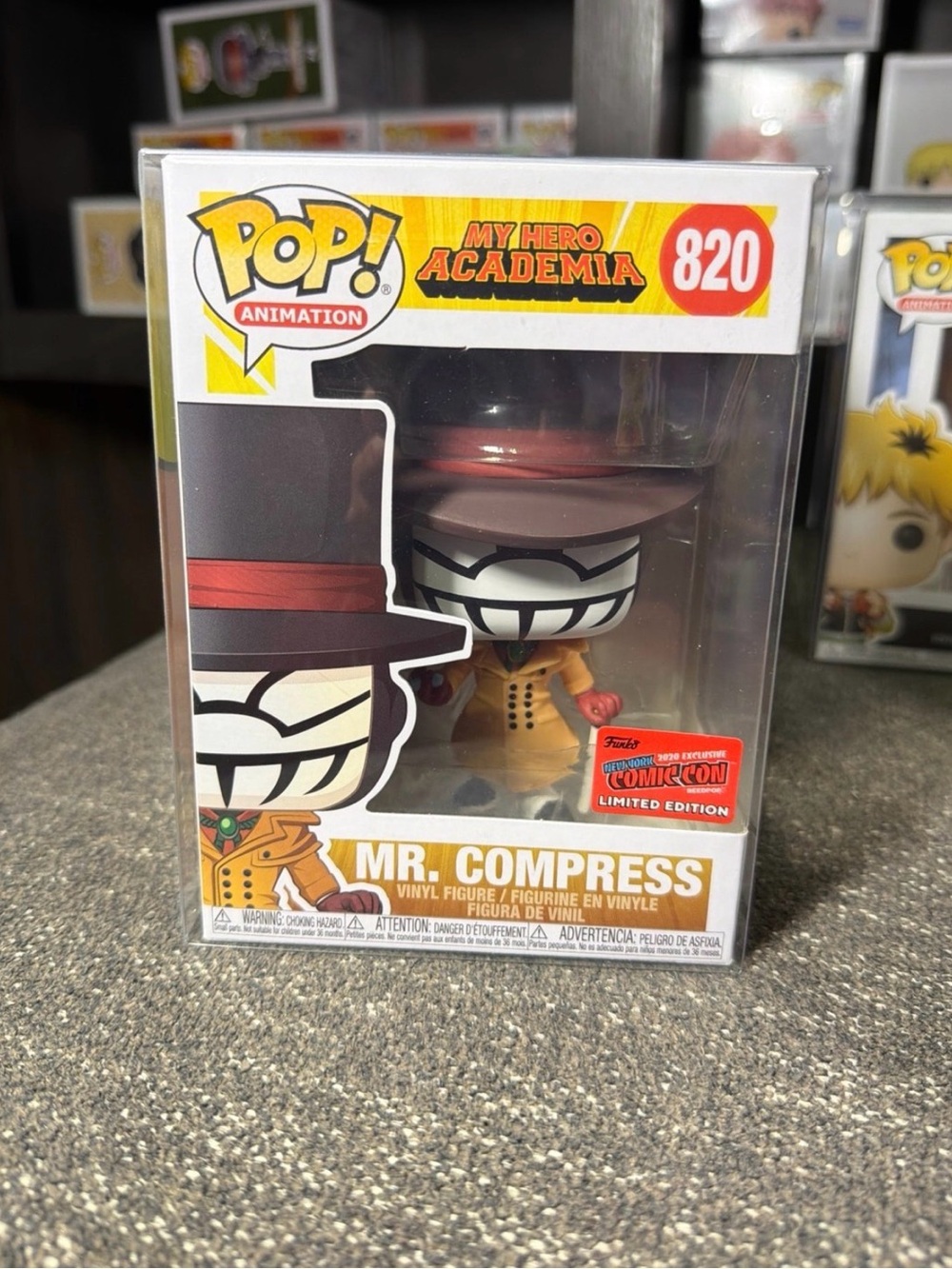 Funko Pop! My Hero Academia Mr. Compress Yellow, Brown & Red Figure #820